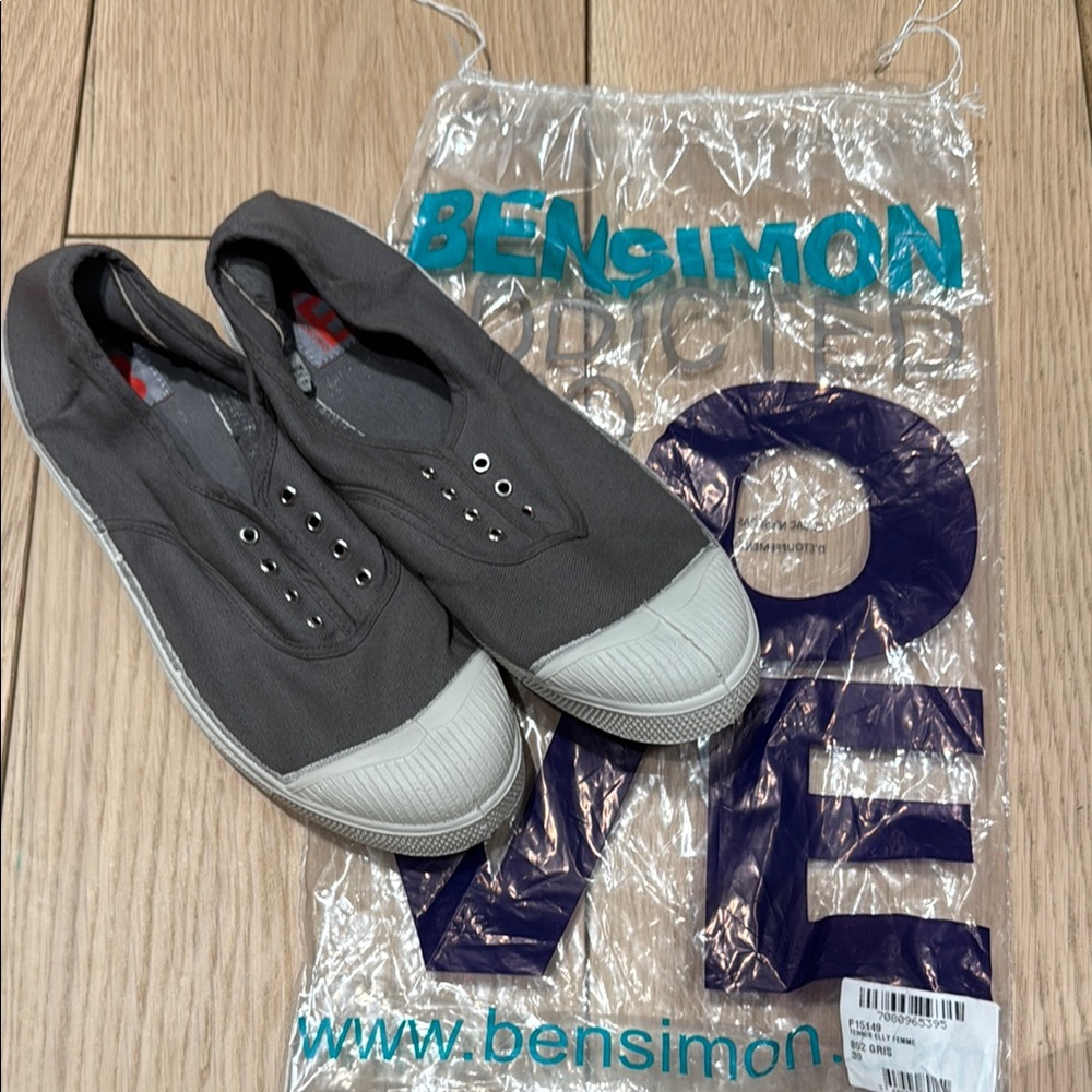 Bensimon Tennis Elly Woman Gray Slip-On Sneakers - size 39